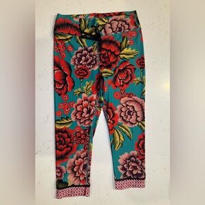 The Upside Floral Print Crop Yoga Leggings Activewear Athletic  Pants Size 8